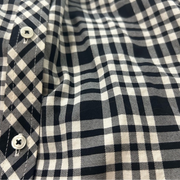 Talbots Plaid Check Metallic thread Button Down Shirt - Picture 4 of 9